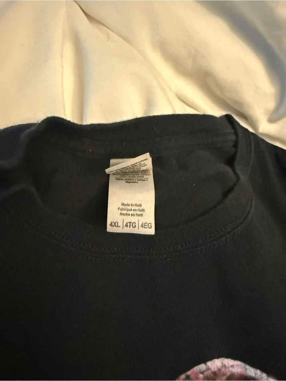 Gucci Black Crewneck Graphic Tee with Partial Print